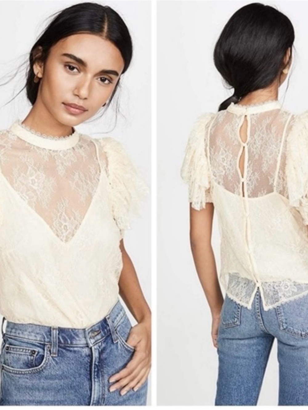 NWT free people secret admirer blouse Size L